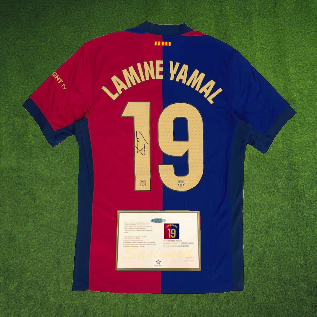 Yamal Barcelona 24/25 SIGNED Shirt/Jersey + COA - Lamine Yamal