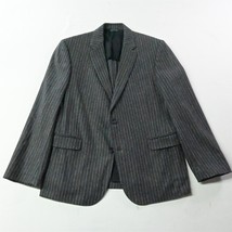 Banana Republic 42S Gray Chalk Stripe Heavy Flannel Men Blazer Jacket Sport Coat - £57.75 GBP