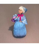 Disney Store Fairy Godmother Doll Plush Body Hard Faced Fairy Cinderella... - £18.69 GBP