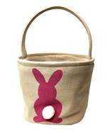 Canvas Easter Egg Hunt Basket Handle Soft Cottontail Pink Easter Bunny R... - $24.74