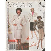 McCall&#39;s 2228 Diahann Carroll Dynasty 1980s Power Suit Pattern Size 18 Uncut - £14.70 GBP