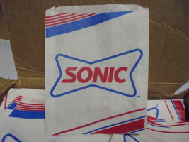 2000 Qty. Sonic Drive In French Fry/Utility Paper Sack Bag New, Full Case - £70.33 GBP