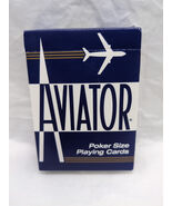 Aviator Blue Poker Size 914 Playing Card Deck Used Complete - €10,17 EUR