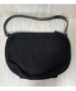 The Sak Handbag Bag Purse Black Woven Fabric Hobo Shoulder Bag - £10.58 GBP