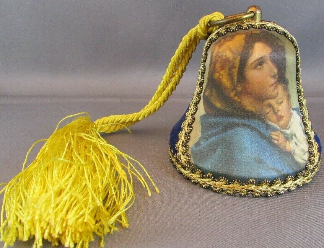 RARE ORIGINAL REUGE ORNAMENT SILENT NIGHT SWITERLAND Mother & Child Musical Bell - $75.00