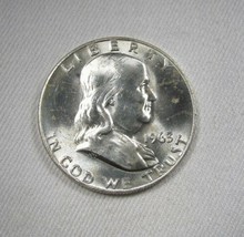 1963-D Silver Franklin Half Dollar GEM UNC Coin AK686 - £23.14 GBP