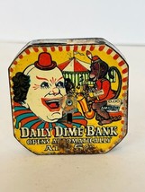 Daily Dime Bank Antique Creepy Clown 1940s mechanical Circus Carnival vtg monkey - £58.54 GBP