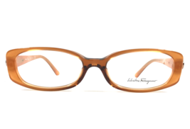 Salvatore Ferragamo Eyeglasses Frames 2676-B 682 Crystal Orange 52-16-135 - $64.34