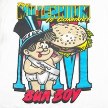 Vintage Original Bun Boy Restaurant Baker CA Millennium Tshirt Y2K White 2000 XL - £27.53 GBP