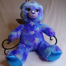  Build A Bear Blue And Purple With Stars And Wings Bear Plush 16&quot; Teddy Bear BAB - $11.89