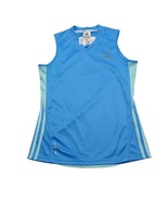 Adidas Shirt Womens S Blue V Neck Sleeveless Pullover Activewear Tank Top - £17.91 GBP