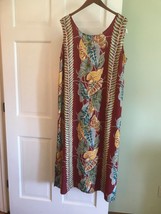 Hilo Hattie Vintage Maxi Dress Mu Mu Hawaiian  1X   nwot - £34.02 GBP