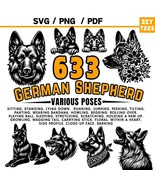German Shepherd SVG Bundle - Dog Silhouette PNG, PDF Files for Cricut, V... - €2,54 EUR