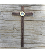 Modern Wooden Wall Cross with Crystal, Church supplies, Religious Cathol... - $286.02 CAD