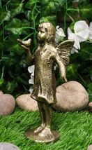 Cast Iron Rustic Enchanted Fantasy Girl Fairy Pixie Faerie With Bird Fig... - €19,01 EUR