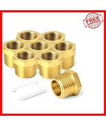 Durable 8PCS Brass NPT Pipe Reducers - 150 PSI - 3/4&quot; Male to 1/2&quot; Female - $623.90 MXN