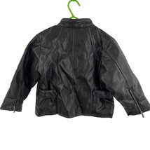 Kenneth Cole Reaction Brown Faux Leather Flight Jacket Size 3T - £22.31 GBP