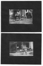 2- Real Photos of a Child on Horse &amp; Carriage &amp; in a Wagon ~ 1890&#39;s - 1920&#39;s - £10.16 GBP