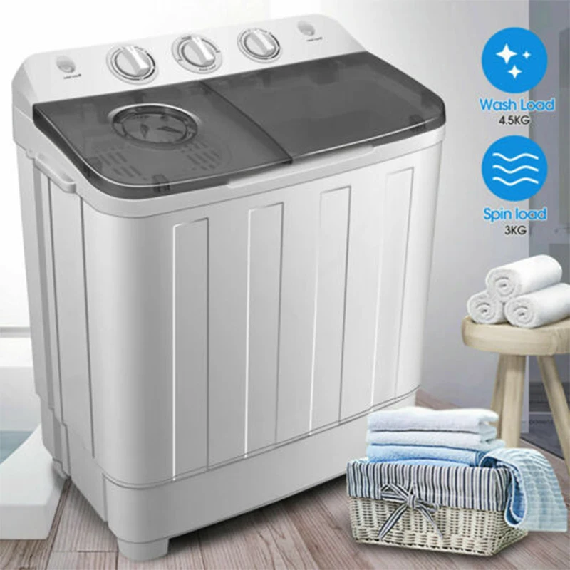 E semi automatic washing machine and dryer combo portable washing machine with drainage thumb200