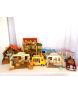 Sylvanian Families  Calico Critters Stores Houses Car Bus Accessor Mega Lot!!!!! - $227.70