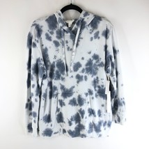 Caslon Womens Hoodie Pullover Oversized Pockets Tie Dye Gray White Size S - £11.61 GBP