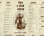 L Bow Room Menu Placemat 1970&#39;s L Bow Bender Hamburger  - £14.00 GBP