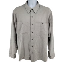 Orvis Fishing Hiking Gray Long Sleeve Button Shirt Size XL 2 Pocket - £15.23 GBP