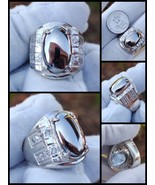 Natural Iron Towo Ring AAA Grade Silver Handmade Ring - $272.94