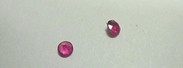 Ruby Loose Round Gemstone Cut 2MM lot of two - £3.18 GBP