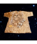 Vtg 1997 Liquid Blue Star Wars Chewbacca Graphic TShirt Mens XL Brown Ti... - $3,112.96 MXN