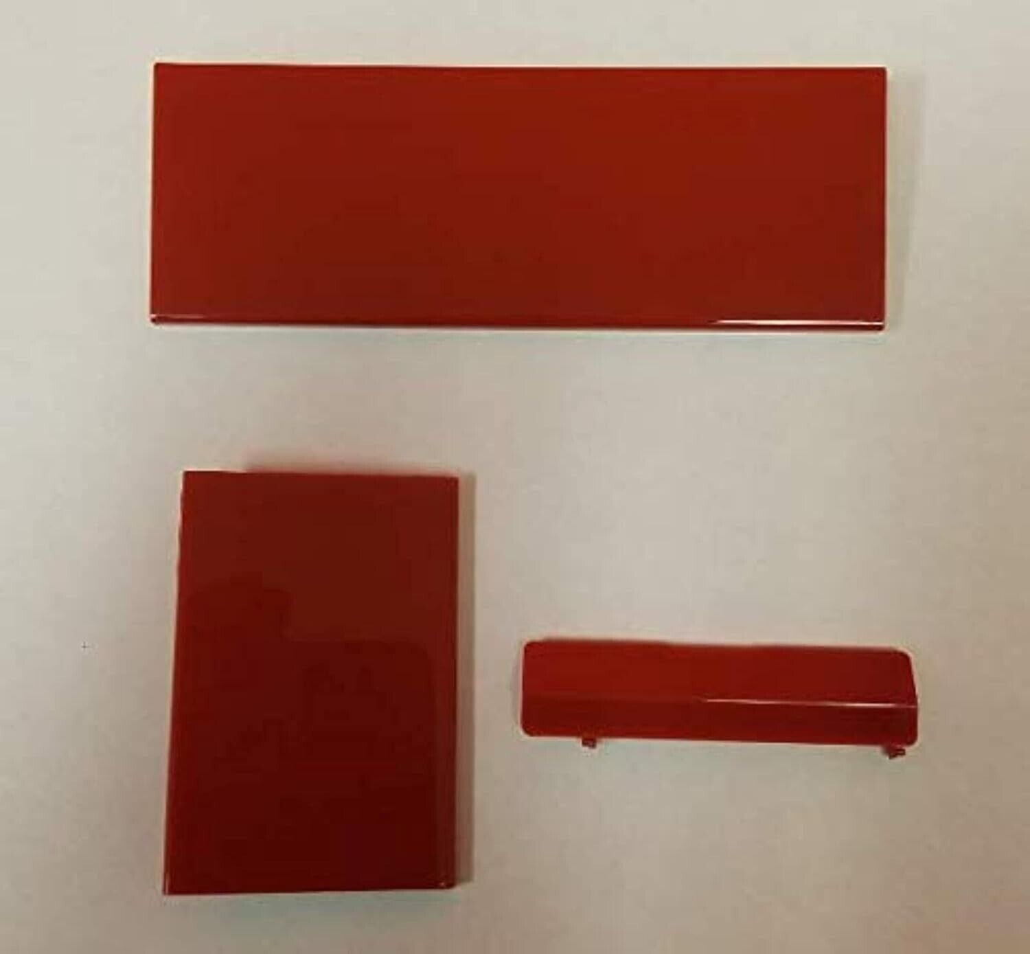 New Red 3 Piece Nintendo Wii Console Top Door Lid Replacement Card Slot Cover