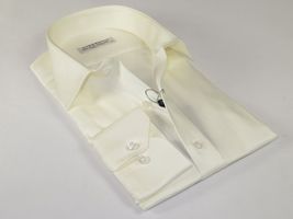 Mens 100% Italian Sheen Cotton Shirt High Quality SORRENTO Turkey 4791 Ivory image 5