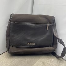 Vintage Evan Picone Brown Nylon And Leather Bag SH - $24.74