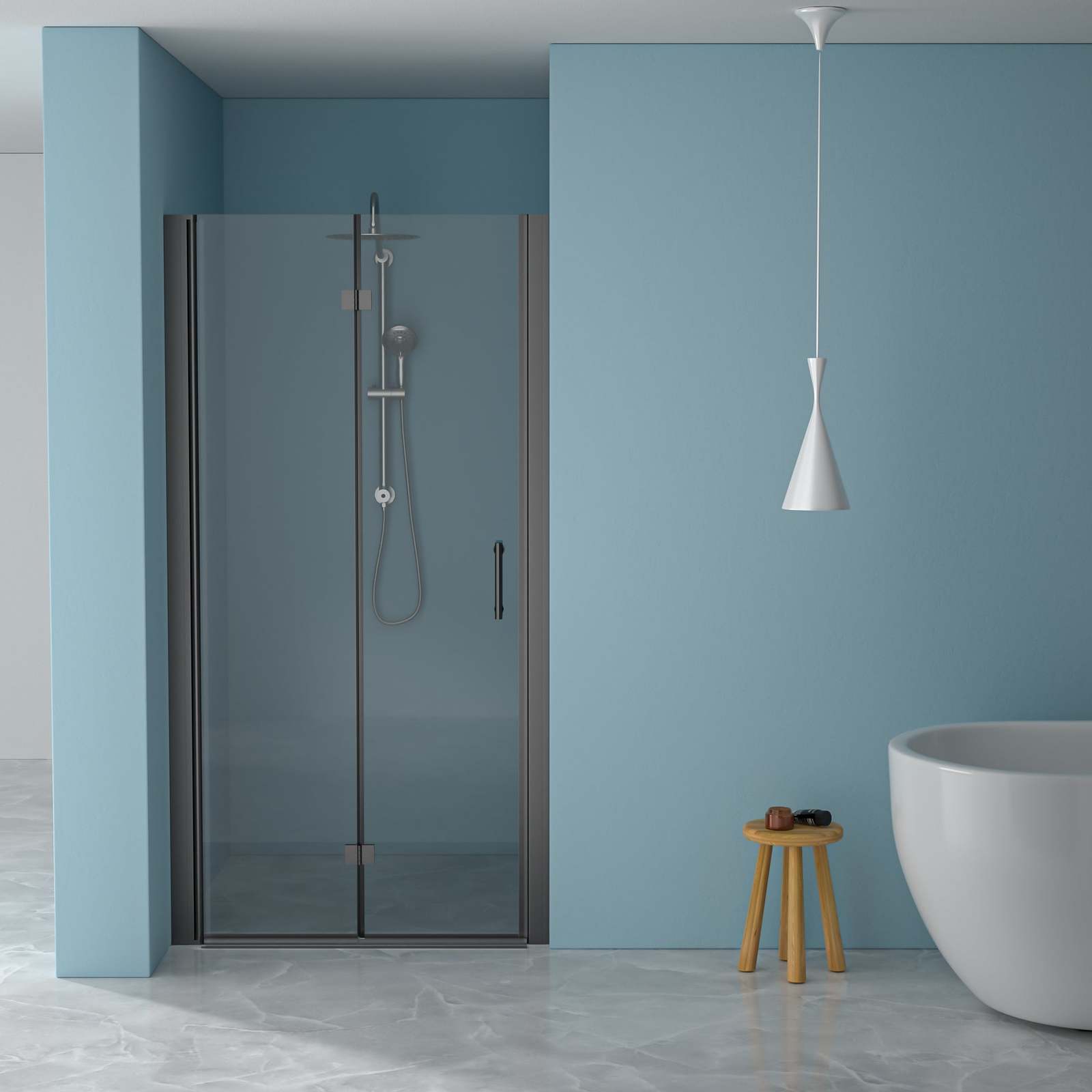 72x30 Inch Frameless Shower Door Matte Black - $306.99