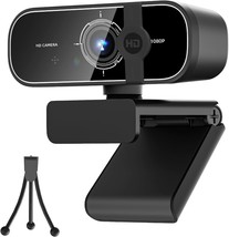 C28 1080P Webcam with Privacy Cover and Tripod Stand PC Camera with Noise Cancel - £39.49 GBP