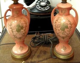 2 Antique Berkeley Small Table Lamps Rose Gilt Nos No Shades - £53.45 GBP