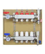 Radiant Heat Manifold 4 Loop PEX Tubing Manifold Hydronic Radiant Floor ... - $206.60 CAD