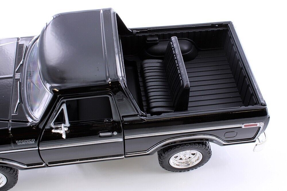 1978 Ford Bronco Pickup - BLACK - 1/24 Scale Diecast Model - Motormax w/ BOX Item image 8