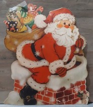 Vintage Hallmark Die Cut Christmas Santa Claus 35xhd 13-3 Decoration 10x12 - $23.20