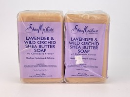 Shea Moisture Lavender Wild Orchid Shea Butter Soap 8 oz Calendula Flower Lot 2 - £21.31 GBP