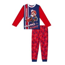 Nintendo Mario Kart Boys Long Sleeved Pants 2 Piece Pajama Set Blue Size... - $17.99