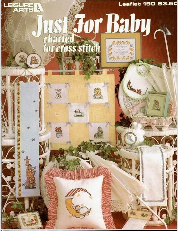 Just for Baby Cross Stitch Leaflet 190 by Leisure Arts - £6.69 GBP