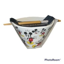 Disney Classic Mickey Mouse Ramen Bowl with Chopsticks Noodle Bowl New - $47.48 CAD
