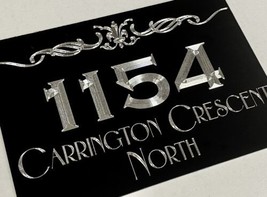 Engraved Personalized Custom House Number Street Address Sturdy Metal Sign 10x7 - £20.74 GBP