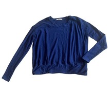 Peruvian Connection 100% Cotton Navy Pullover Sweater Stretch Size Medium Womens - $43.54