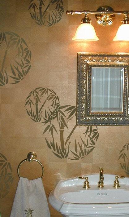 Bamboo Grove  Wall Art Stencil - SMALL Size - Easy DIY Wall Décor - DIY Wall Des Item image 3