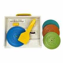 Fisher Price Music Box Record Player with 4 Records Classic Toys Works Great!!! - £31.81 GBP