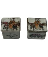 Vintage Chinese Porcelain Salt Boxes Cellars Trinket Paste Snuff Box Boy... - $137.15 CAD