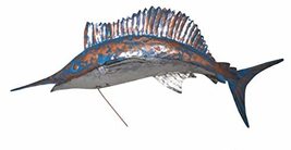 XL SAILFISH MARLIN SPORT FISH METAL WALL ART TROPHY NAUTICAL COASTAL BOA... - $74.19