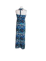Nicole Miller Womens Halter Maxi Dress Size Medium Sundress Multicolor A... - $28.71